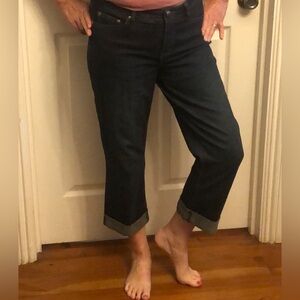 Tru Luxe Women’s Jeans Crop Fleur De Lis back pockets Size 8 / 29 Fall Football